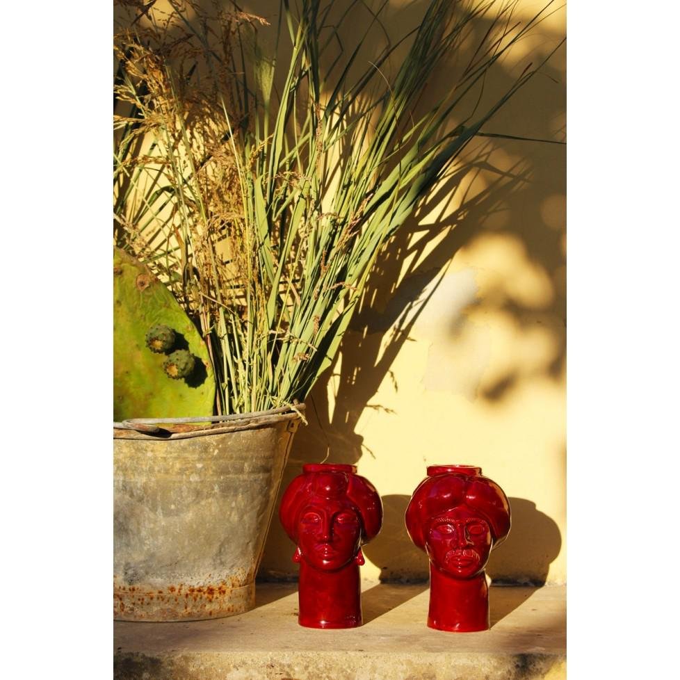 Solimano & Roxelana Figures, Small • Red Etna from Crita Ceramiche, Set of 2