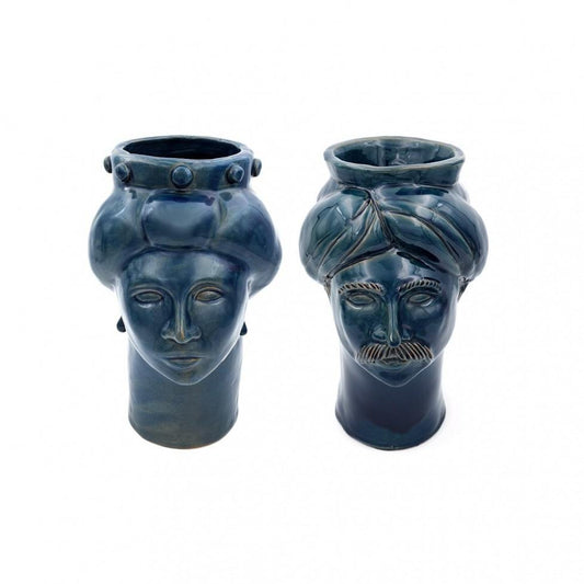 Solimano & Roxelana M Figures • Blue Tindari from Crita Ceramiche, Set of 2