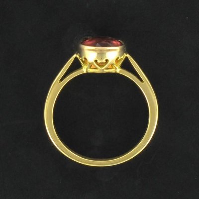 Solitaire Rhodolite Garnet Ring-OLU-896341