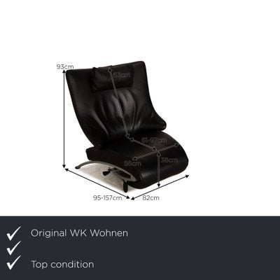 Solo 699 Leather Armchair in Black from WK Wohnen-RQW-1748386