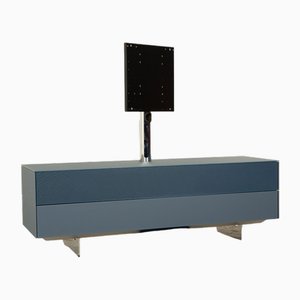 Soma Wooden Sideboard in Blue Glass from Kettnaker-RQW-1819586