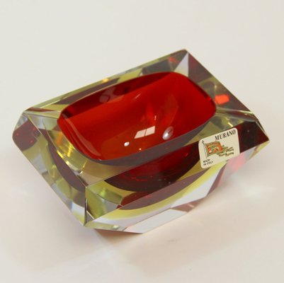 Sommerso Murano Glass Ashtray by Alessandro Mandruzzato, 1960s-NE-669496