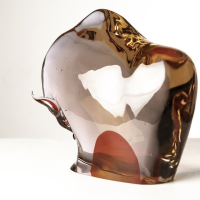 Sommerso Murano Glass Bull Figurine by Antonio Da Ros for Cenedese, Italy, 1960s-SQP-1760285