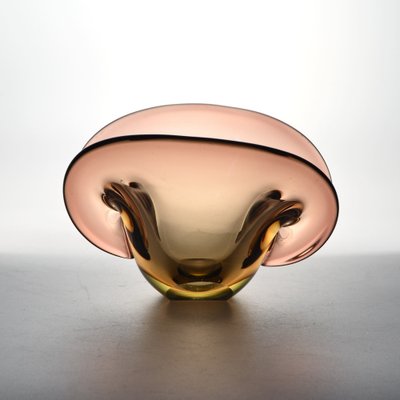 Sommerso Murano Glass Clamshell Bowl, 1950s-IXK-1788014