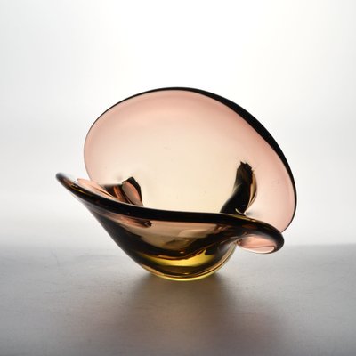 Sommerso Murano Glass Clamshell Bowl, 1950s-IXK-1788014