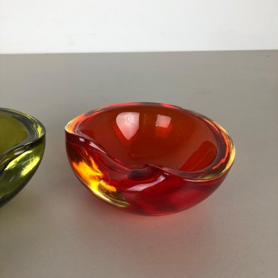 Sommerso Murano Glass Shell Bowl from Cenedese Vetri, 1960s, Set of 2-QZ-1149901