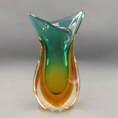 Sommerso Murano Glass Vase by Flavio Poli for Seguso, 1950s-WK-1338103