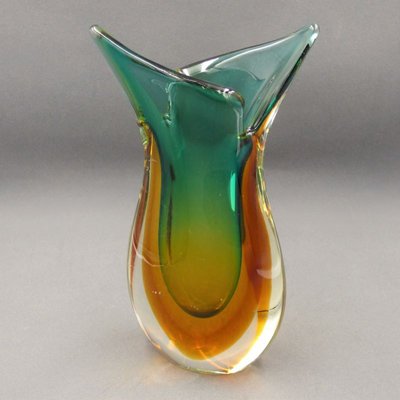 Sommerso Murano Glass Vase by Flavio Poli for Seguso, 1950s-WK-1338103