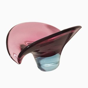 Sommerso Pink and Blue Murano Glass Vase, 1950s-QDP-843772