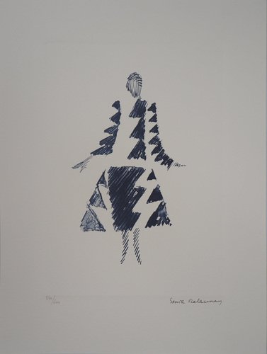 Sonia Delaunay, Rhythms-Triangles Dress, Lithograph