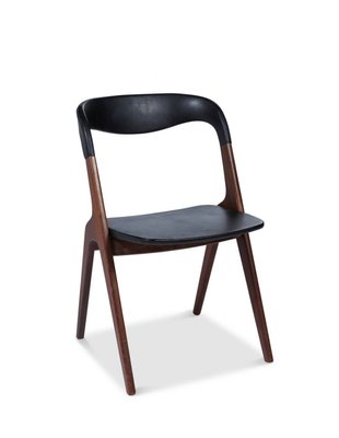 Sonja Chair in Teak and Black Skai by Johannes Andersen for Vamo Sønderborg, 1960s-OJI-2023730