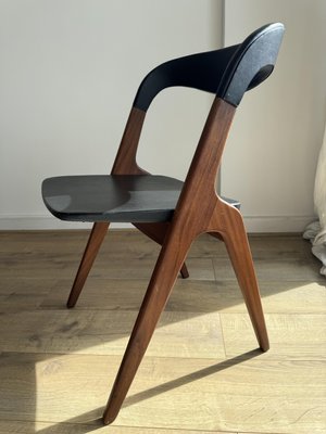 Sonja Chair in Teak and Black Skai by Johannes Andersen for Vamo Sønderborg, 1960s-OJI-2023730