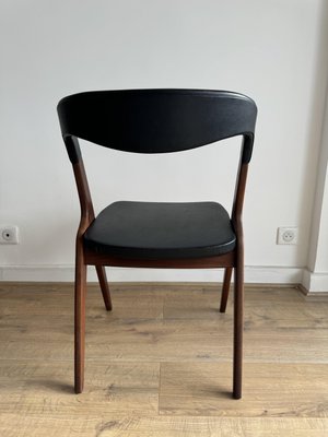 Sonja Chair in Teak and Black Skai by Johannes Andersen for Vamo Sønderborg, 1960s-OJI-2023730