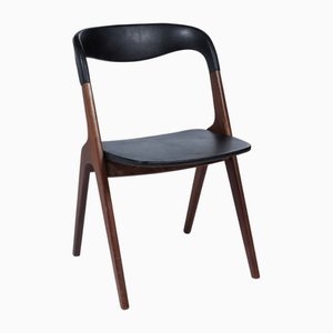 Sonja Chair in Teak and Black Skai by Johannes Andersen for Vamo Sønderborg, 1960s-OJI-2023730