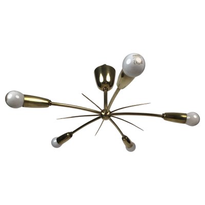 Sonne Ceiling Lamp in Brass from J. T. Kalmar, Austria, 1950s-BAF-1797725