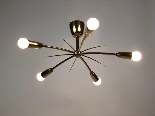 Sonne Ceiling Lamp in Brass from J. T. Kalmar, Austria, 1950s-BAF-1797725