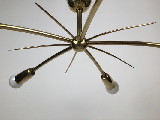 Sonne Ceiling Lamp in Brass from J. T. Kalmar, Austria, 1950s-BAF-1797725