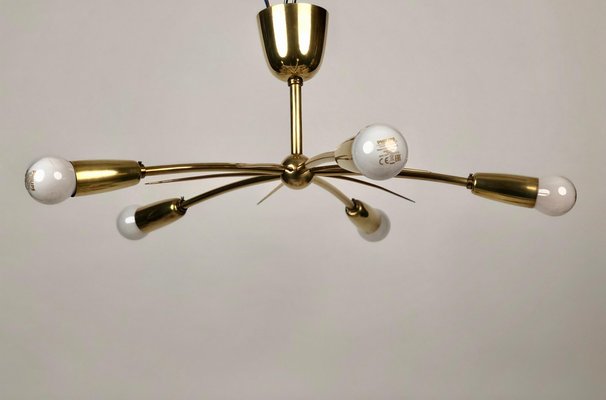 Sonne Ceiling Lamp in Brass from J. T. Kalmar, Austria, 1950s-BAF-1797725