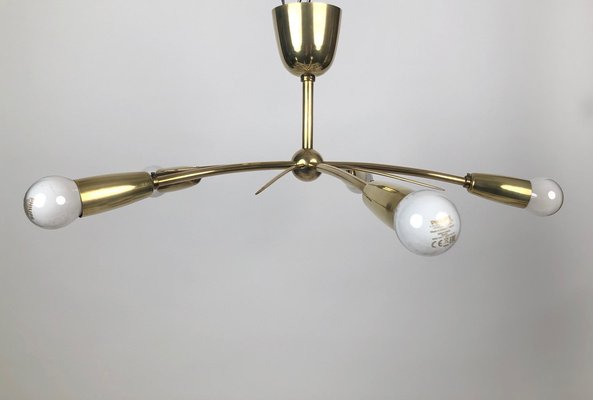 Sonne Ceiling Lamp in Brass from J. T. Kalmar, Austria, 1950s-BAF-1797725