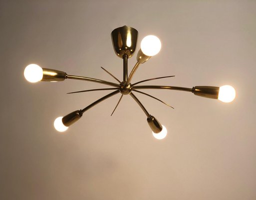 Sonne Ceiling Lamp in Brass from J. T. Kalmar, Austria, 1950s-BAF-1797725