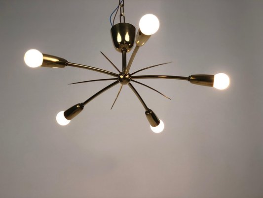 Sonne Ceiling Lamp in Brass from J. T. Kalmar, Austria, 1950s-BAF-1797725