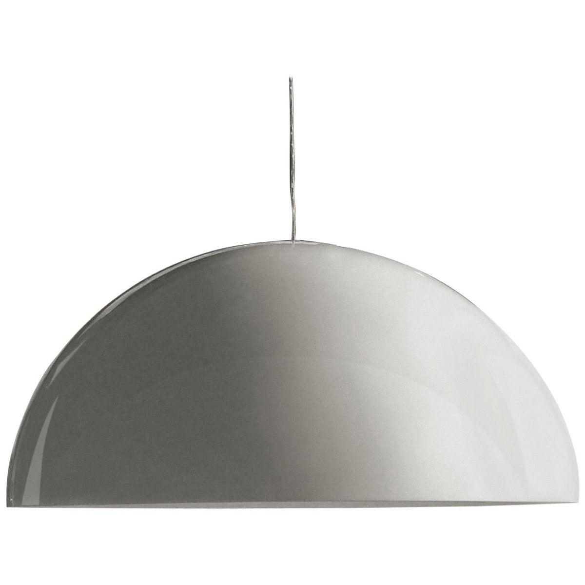 Sonora 493 Painted White Suspension Lamp by Vico Magistretti for Oluce