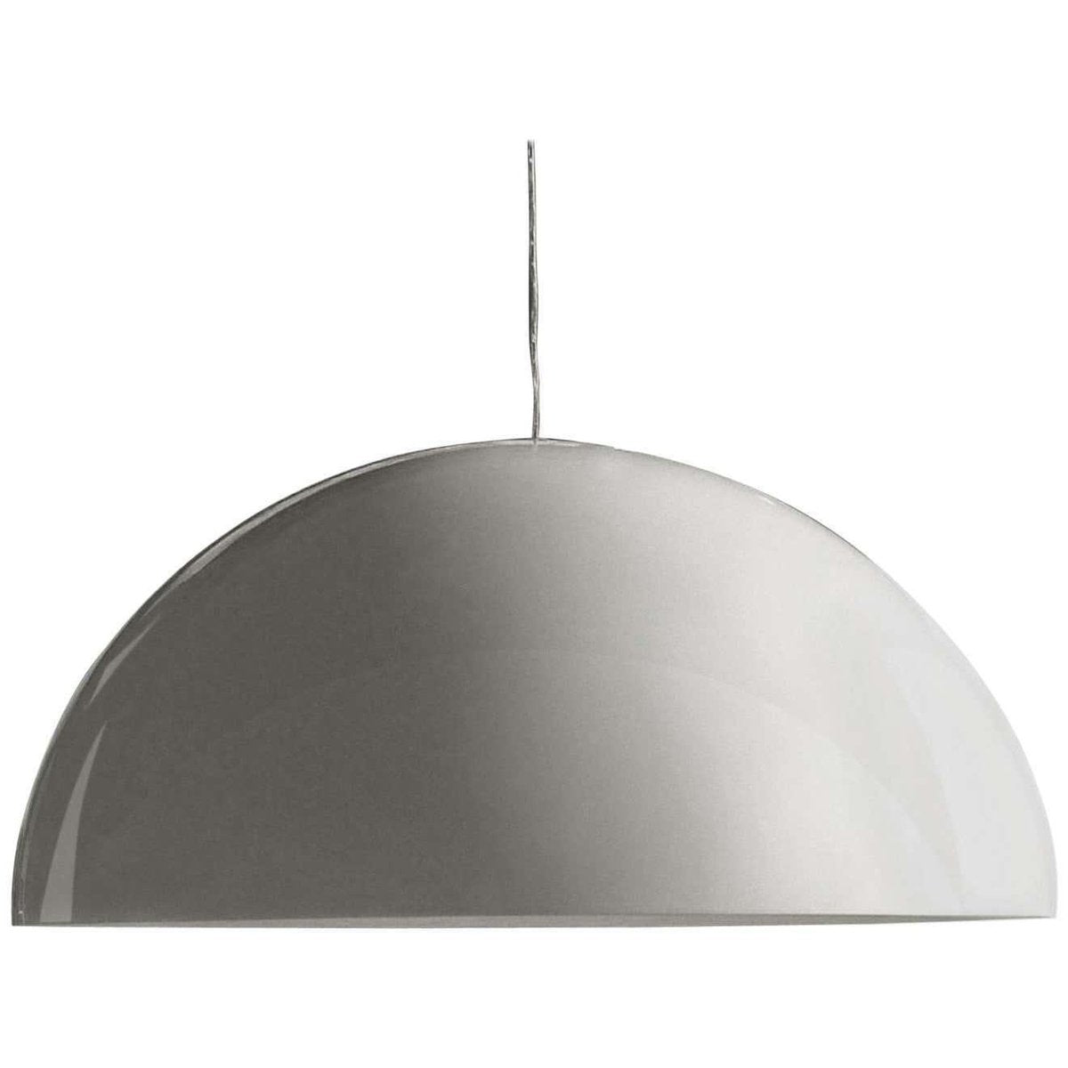 Sonora 493 Painted White Suspension Lamp by Vico Magistretti for Oluce