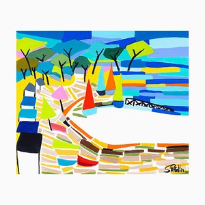 Sophie Petetin, Noirmoutiers, Mon Ete Plage des Dames, 2022, Mixed Media Painting-ZHZ-1753081