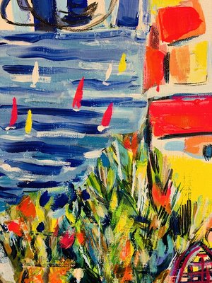 Sophie Petetin, Saint Tropez, Le Sud a Ma Fenetre, 2022, Mixed Media-ZHZ-1753272