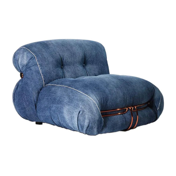 [해외재고-3개월 예상] [리미티드 에디] 소리아나 라운지 체어 데님 (Denim crafted by Roy Roger’s)