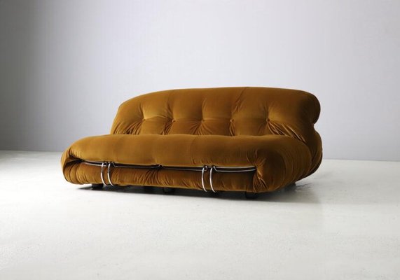 Soriana Sofas in Pierre Frey Velvet by Afra & Tobia Scarpa for Cassina, 1970s-DXL-1680623