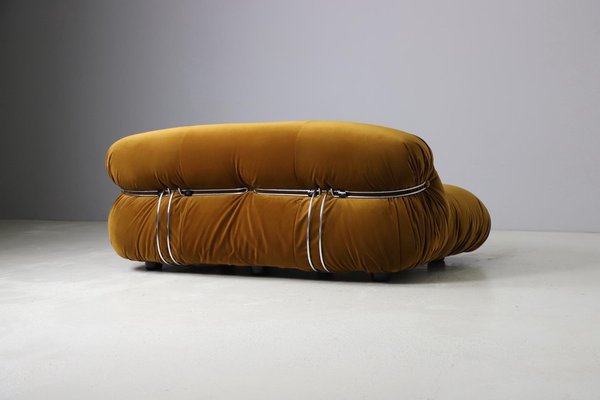 Soriana Sofas in Pierre Frey Velvet by Afra & Tobia Scarpa for Cassina, 1970s-DXL-1680623