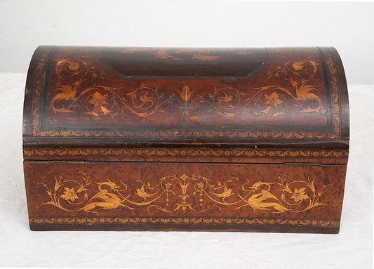 Sorrento Jewellery Box in Exotic Precious Woods, 19th Century