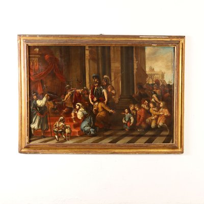 South Italian Artist, Historical Scene, 1600s-1700s, Oil on Canvas-VMM-2033287