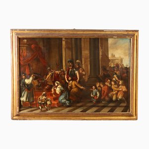 South Italian Artist, Historical Scene, 1600s-1700s, Oil on Canvas-VMM-2033287