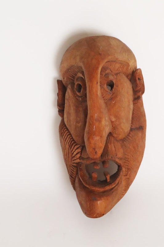 South Tyrolean Wooden Mask Grimace, 1960s