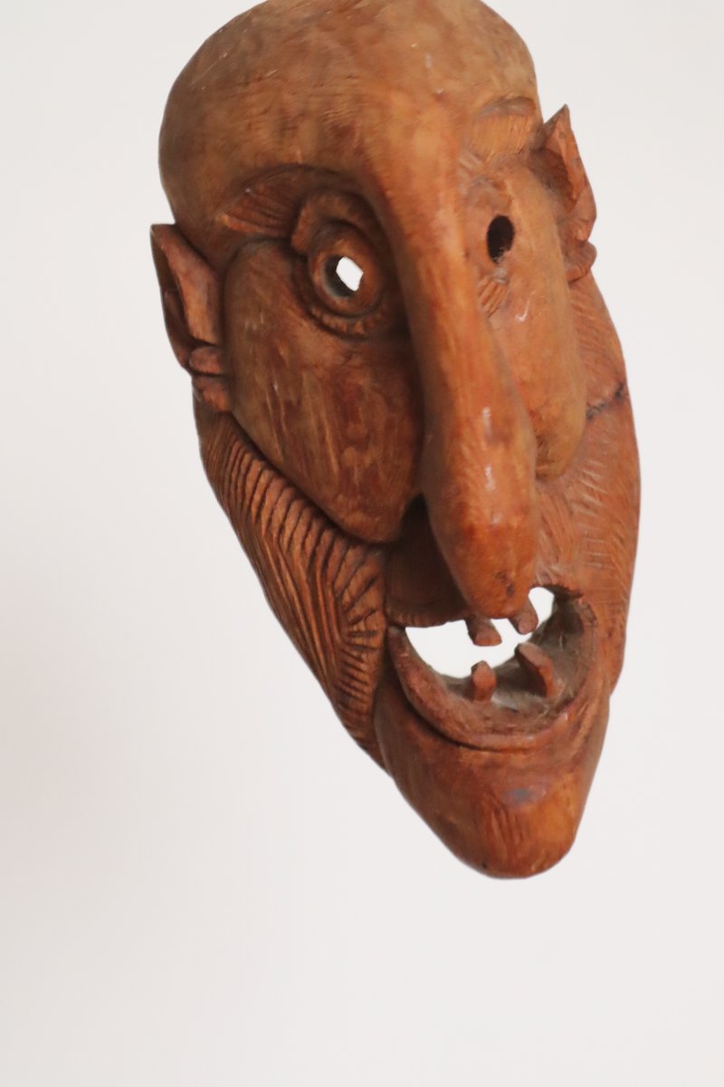 South Tyrolean Wooden Mask Grimace, 1960s