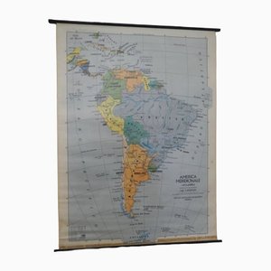 Southern America Map from IGDA Officine grafiche Novara, 1975-WWQ-1344235