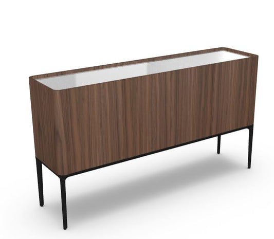MADIA SLIM (Height 110cm) - Wooden sideboard with doors