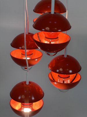 Space Age 5-Light Metal Ball Ceiling Light by Klaus Hempel for Kaiser Leuchten, Germany, 1972-JP-1807027