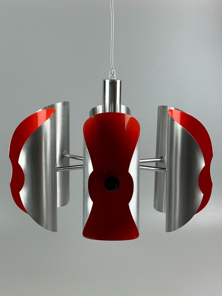 Space Age 6-Flame Sputnik Chandelier in Chromed Metal, 1970s