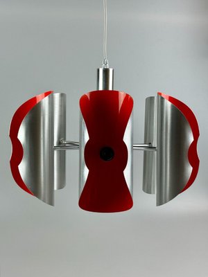 Space Age 6-Flame Sputnik Chandelier in Chromed Metal, 1970s