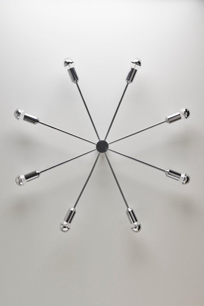 Space Age 8-Arm Sputnik Wall Lamp in Chrome from Cosack Leuchten, 1960s