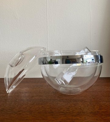 Space Age Acrylic Glass Ice Bucket Stella by Paolo Tilche for Guzzini, 1970s-LL-1309790