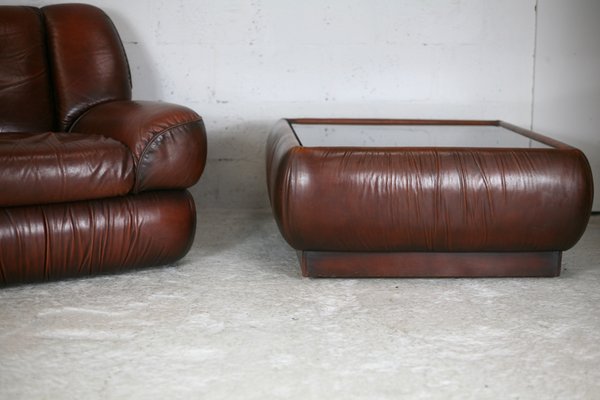 Space Age Armchair and Coffee Table, Italy, 1970s, Set of 2-MAO-1131540