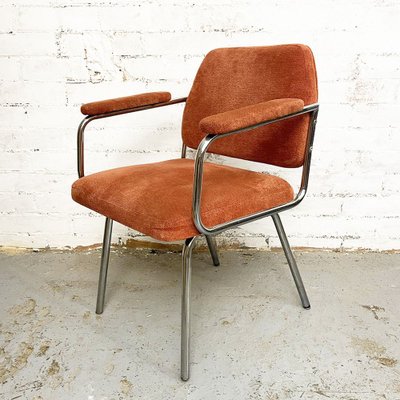 Space Age Armchair in Coral Chenille, 1970s-CQZ-967218