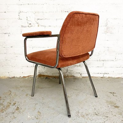 Space Age Armchair in Coral Chenille, 1970s-CQZ-967218