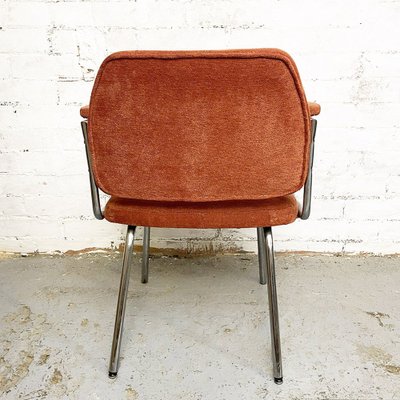 Space Age Armchair in Coral Chenille, 1970s-CQZ-967218