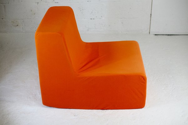 Space Age Armchair in Foam and Orange Jersey, 1970-MAO-1306404