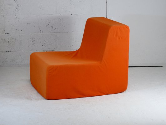 Space Age Armchair in Foam and Orange Jersey, 1970-MAO-1306404